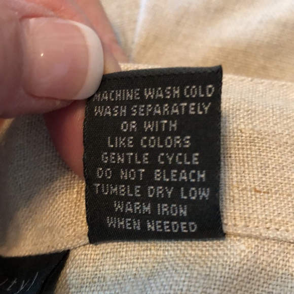 Relativity wide leg linen pants with embroidery at hemline sz Mp - Picture 8 of 8